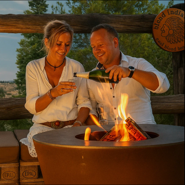 Arteflame Park Series — One-Piece CORTEN Steel Park Grill (30″ / 40″) with Half Griddle + Half Grill