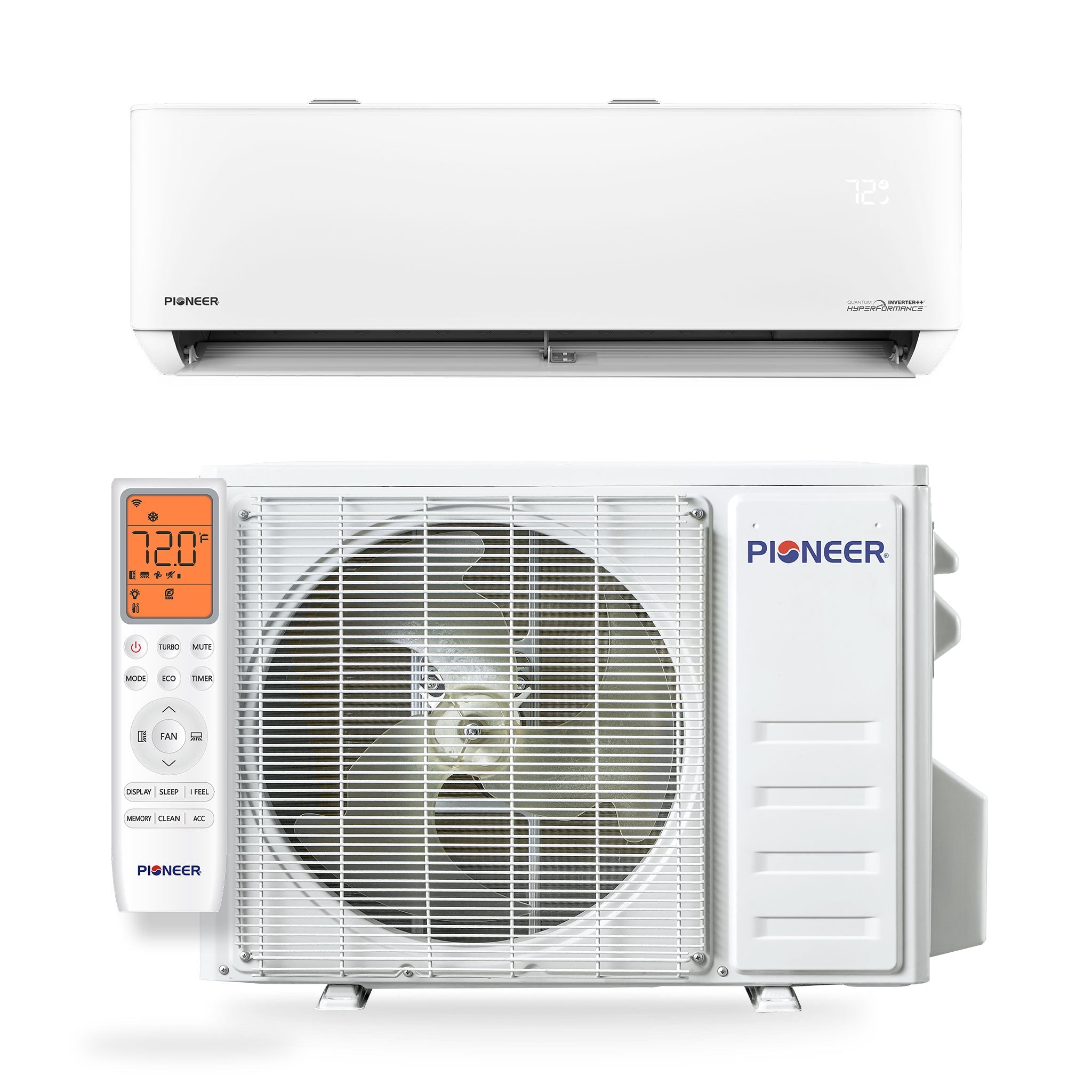 Pioneer® Quantum Ultra™ 9,000 BTU 24 SEER2 115V High-Wall Ductless Energy-Star Mini-Split Air Conditioner Inverter Heat Pump Full Set