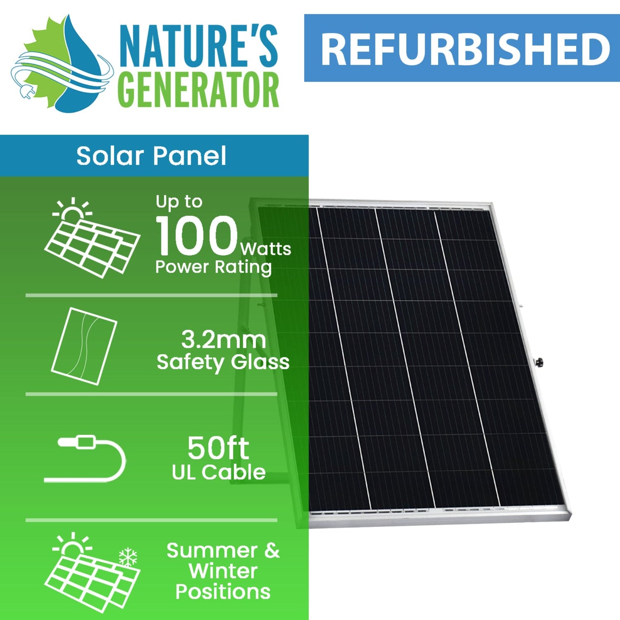 Refurbished - Nature's Generator Power Panel with 50 Foot Cable